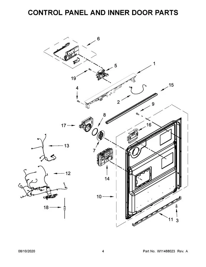 W11460947 Dishwasher Console