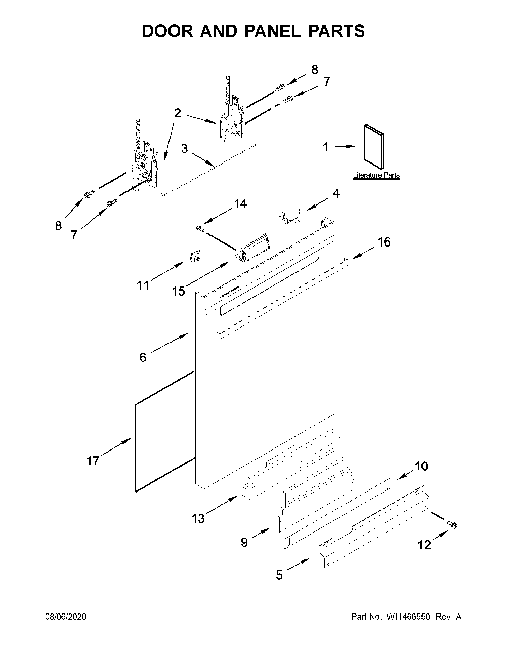 W11462454 Dishwasher Door Panel - Image 5