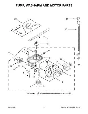 W11462456 Dishwasher Drain Pump (replaces W11193157) - Image 5