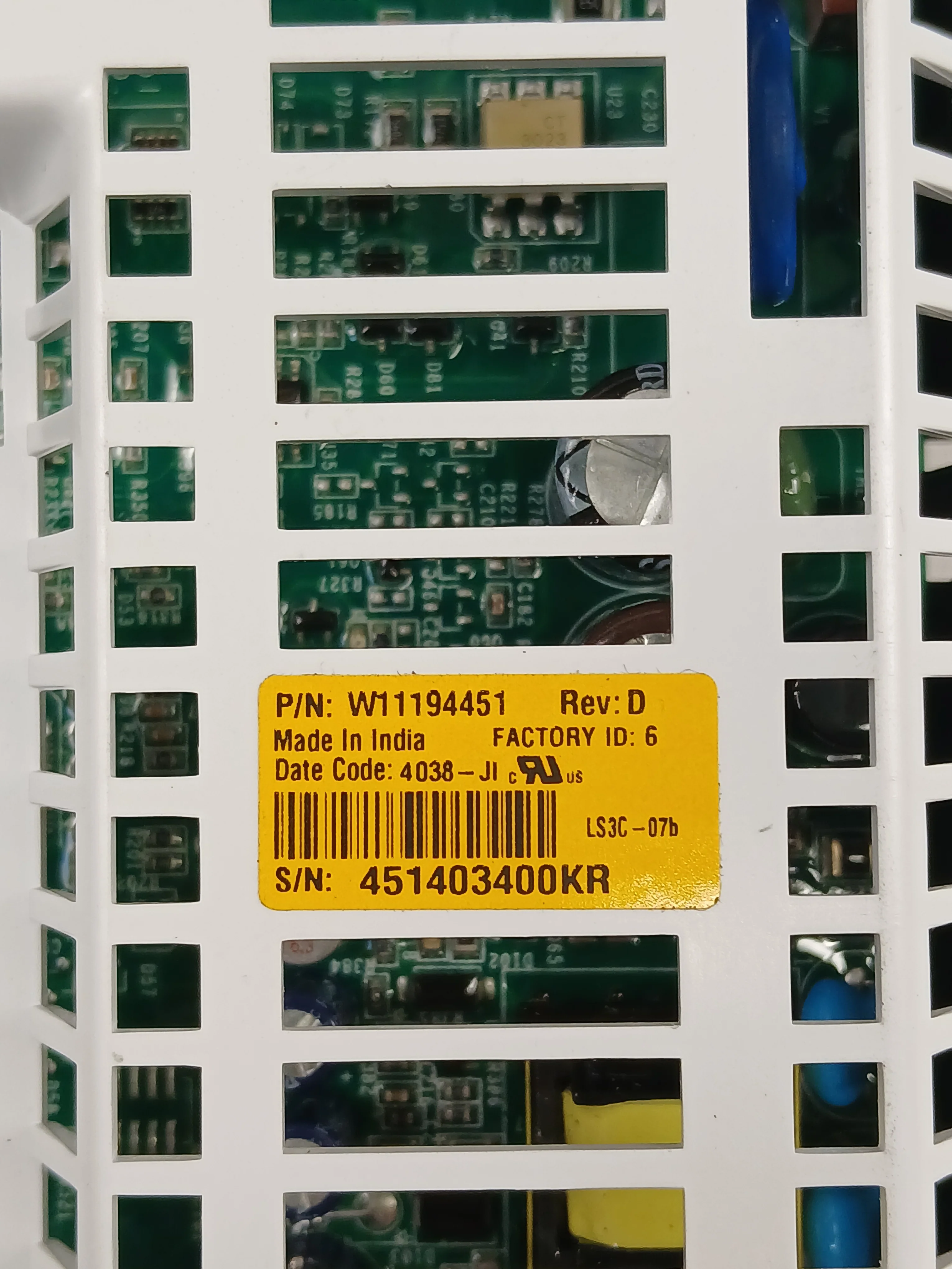 W11742004 Dryer Control Board (replaces W11512534) - Image 5