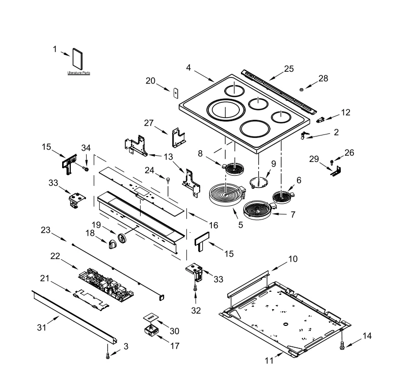 Whirlpool Range Dual Radiant Surface Element W11517959 (Replaces DG47-00067A) - Image 6