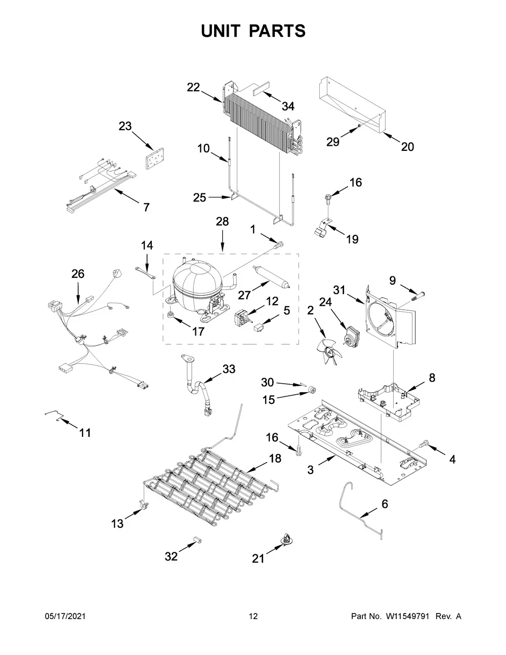 W11533744 Refrigerator Wire Harness