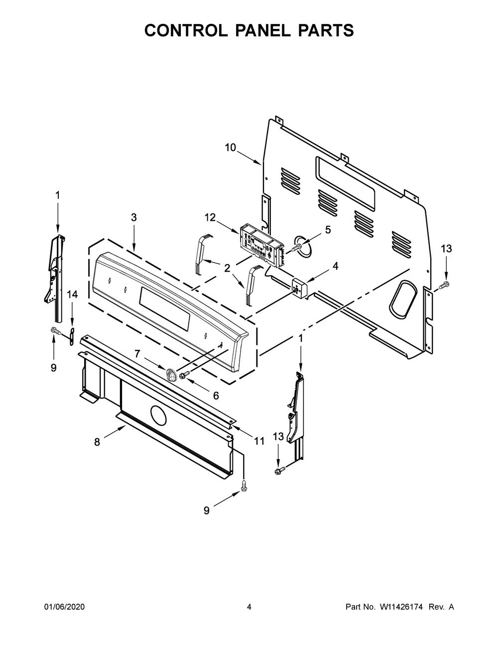 W11536795 Range Electronic Control Board - Image 2