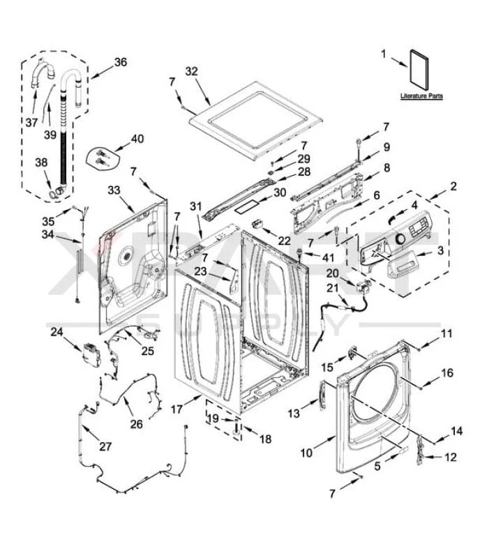 W11550453 Washer Control Board (Main PCB, Electronic Control Module, Power Control Board) - Image 5