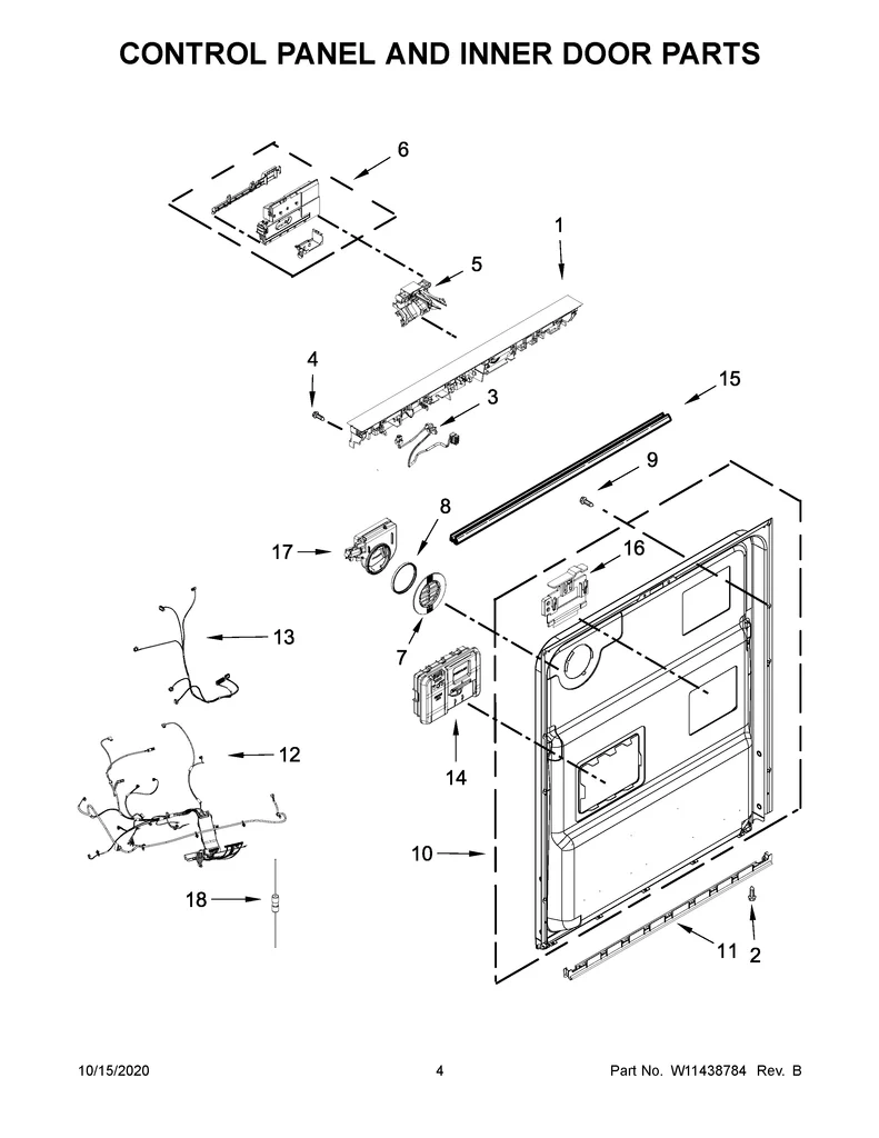 W11559689 Dishwasher Inner Door (replaces W11098822, W11393130) - Image 2