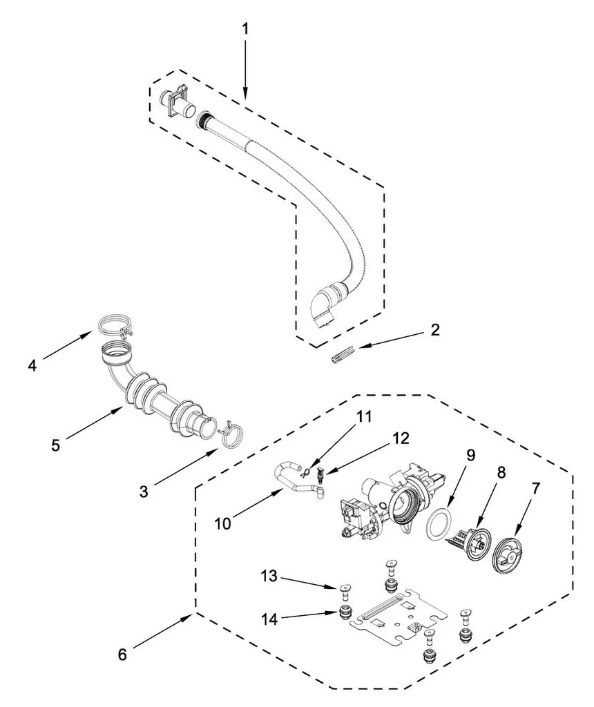 W11578225 Washer Drain Pump (replaces W11487711) - Image 5
