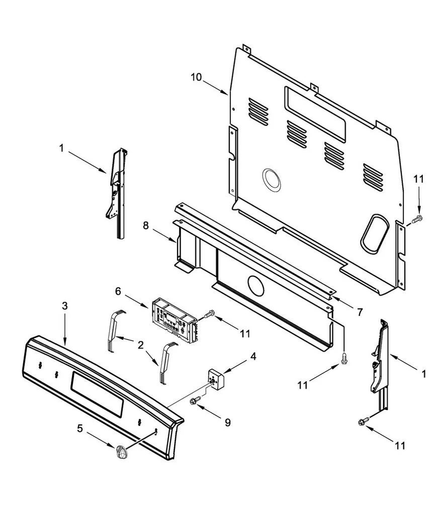W11583303 Range Oven Electronic Control Board - Image 2