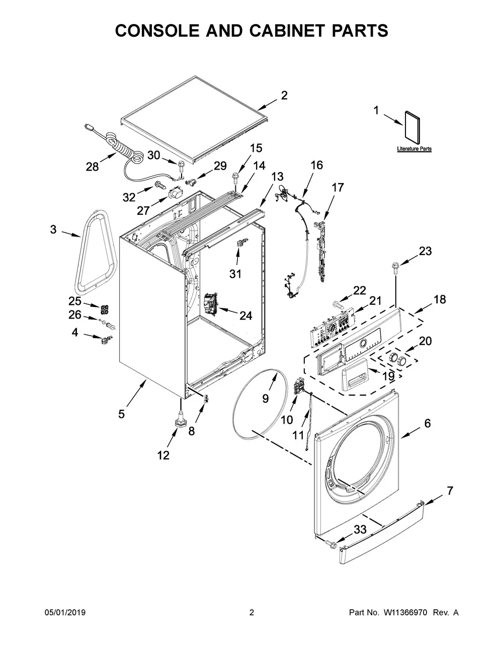W11586057 Washer Front Console