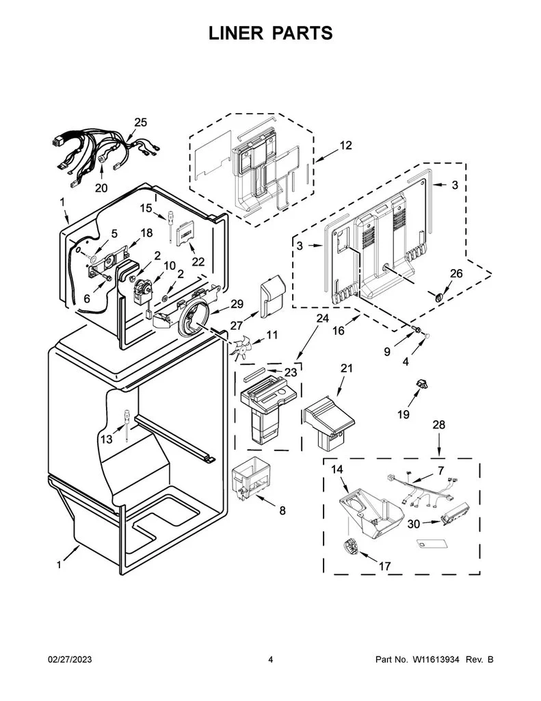 W11609822 Refrigerator Evaporator Wire Harness - Image 5