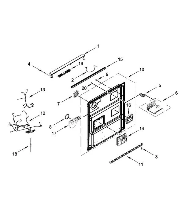 W11672039 Dishwasher Main Control Board (replaces W11563997, W11648208) - Image 5