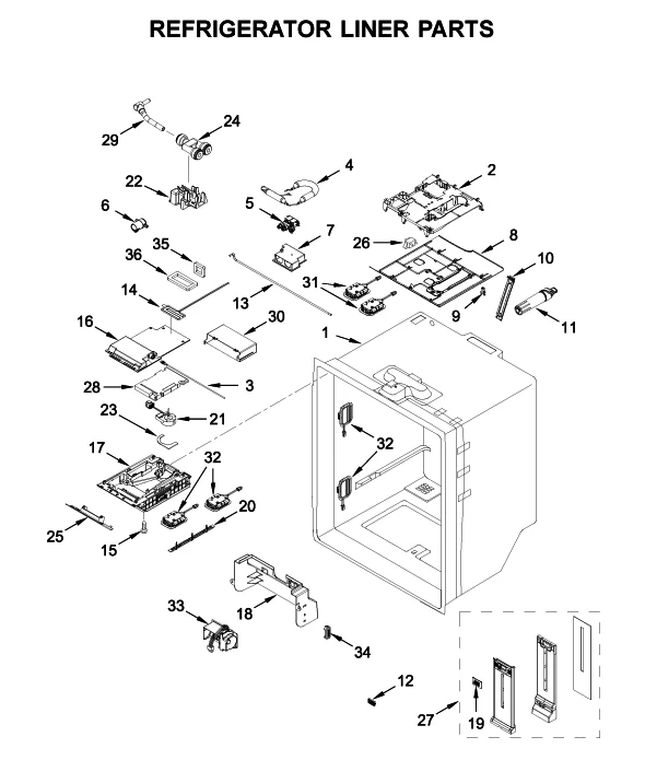 W11673289 Refrigerator Air Tower