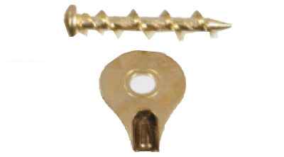Hillman WALL DOG Brass-Plated Gold Self-Drilling Picture Hanger 50 lb. 10 pk (Pack of 10) - Image 2