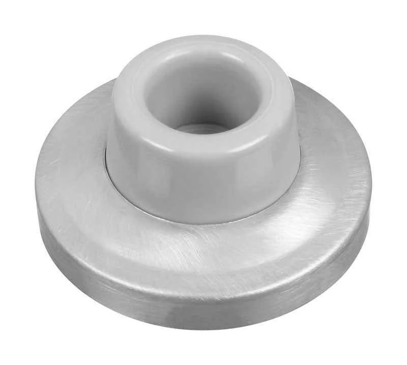 National Hardware Solid Brass w/Rubber Bumper Chrome Silver Wall Door Stop Mounts to wall 2.34 in. - Image 2