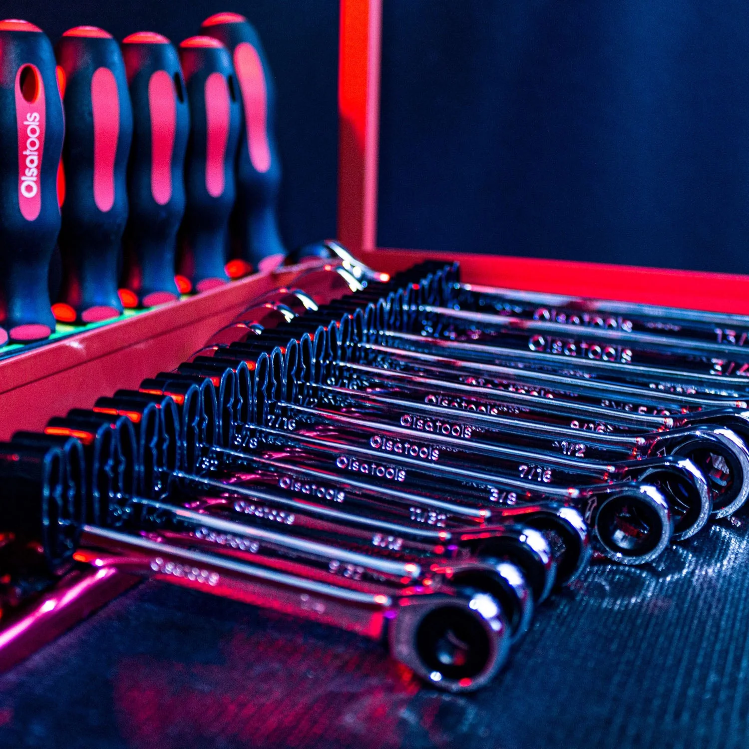 Wall Mount Wrench Organizer With Rotating Clips - Image 14