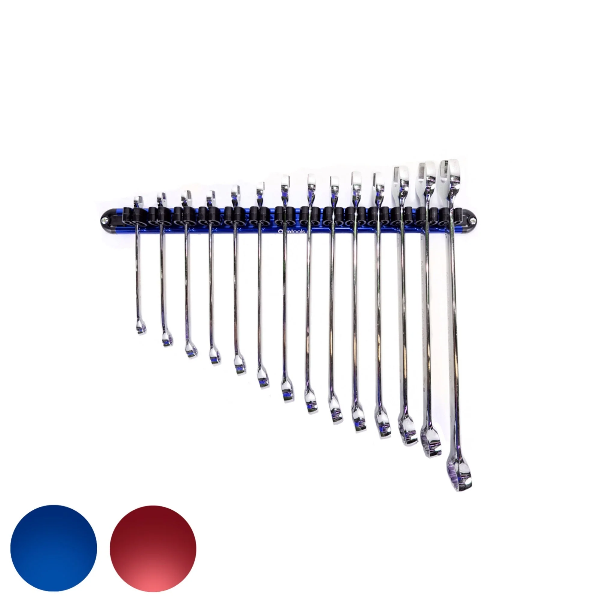 Wall Mount Wrench Organizer With Rotating Clips - Image 2