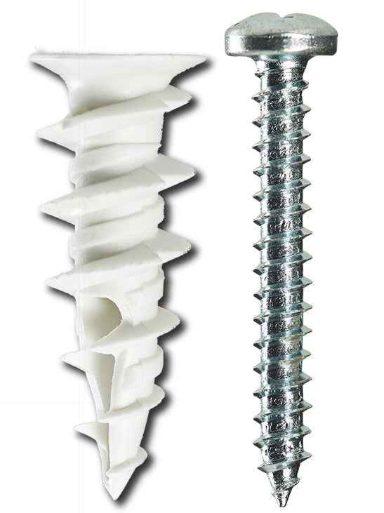 #6 Nylon WallDriller Anchor w/ Screw (4 Pack) - Image 2