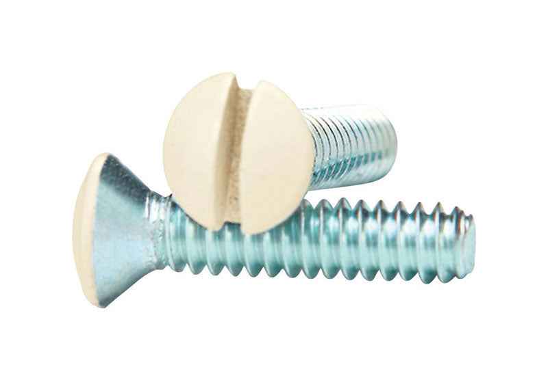 Amertac No. 6 X 3/4 in. L Slotted Oval Head Standard Wallplate Screws - Image 2