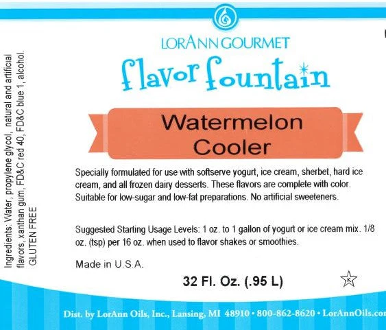 Watermelon Cooler Flavor - 4 oz. - 32 oz. - Ice Cream and Beverage Flavors - LorAnn Oils - Canadian Distribution - Ships Free Within Canada on Orders Above CAD $199 - Image 3