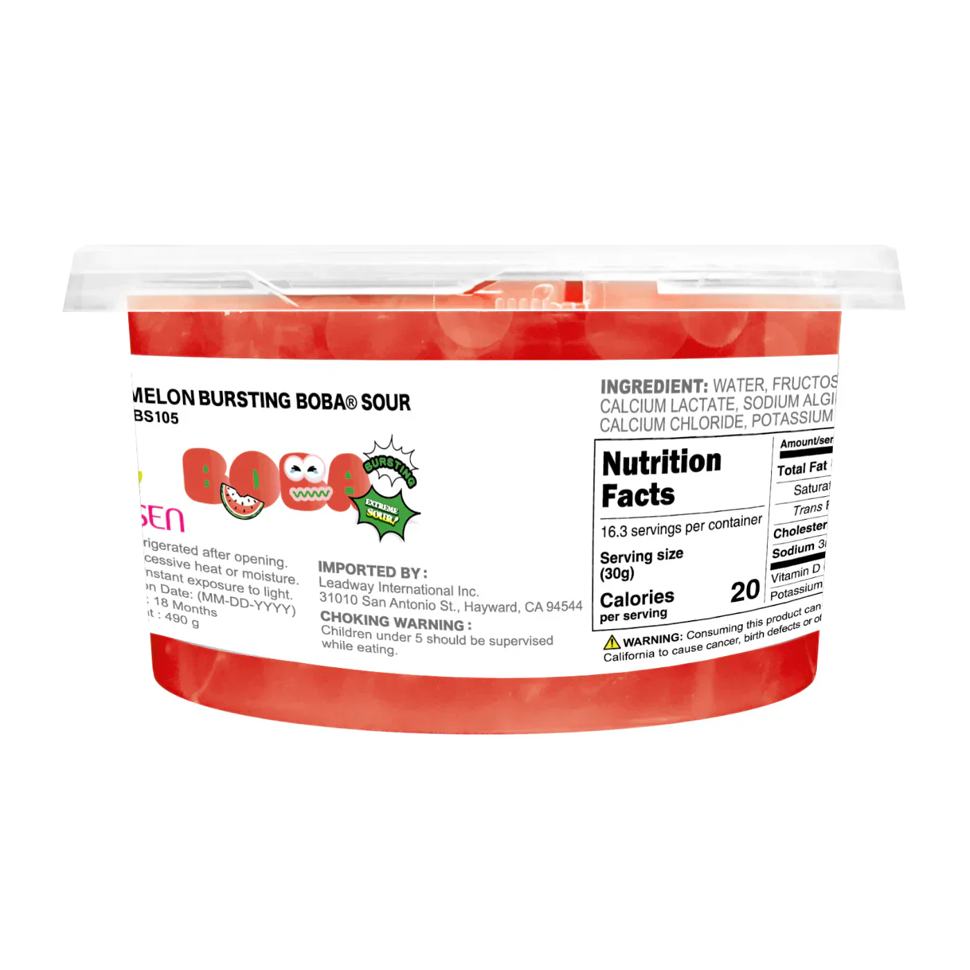 Watermelon Sour Bursting Boba | Sour Popping Boba | Foodservice Canada Distribution | Ships Free Within Canada on Orders Above CAD $199 - Image 2