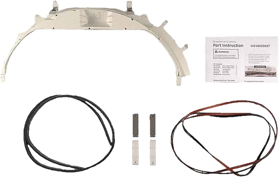 GE Dryer Maintenance Kit WE49X20697 (Includes Belt, Bearing Slides, Top Bearing, Front Drum Felt)
