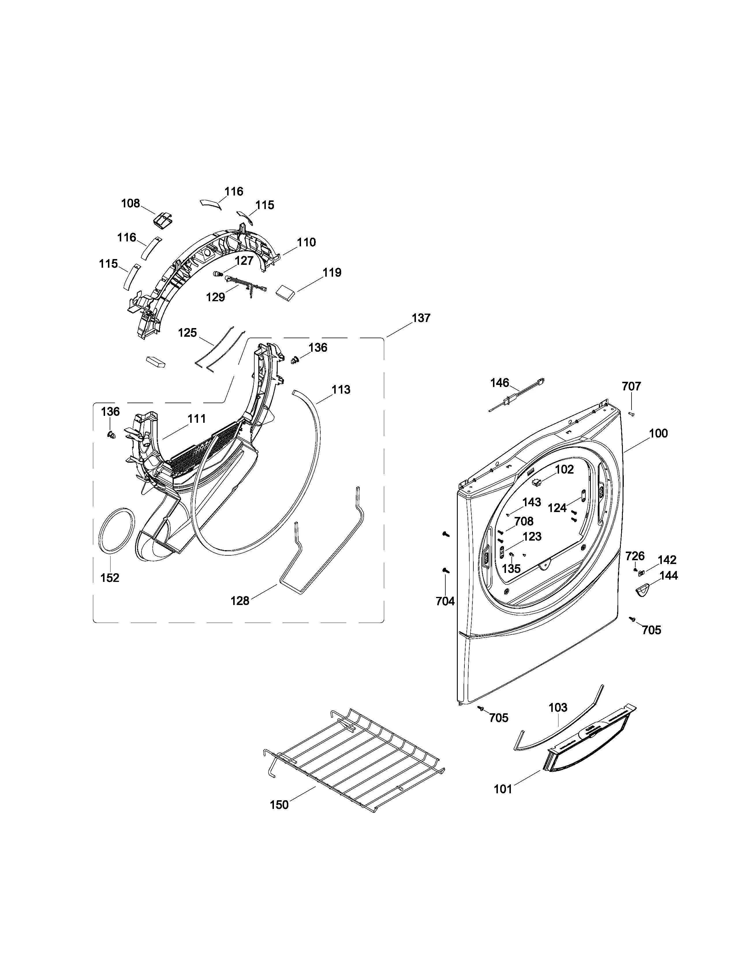 GE Dryer Maintenance Kit WE49X20697 (Includes Belt, Bearing Slides, Top Bearing, Front Drum Felt) - Image 7