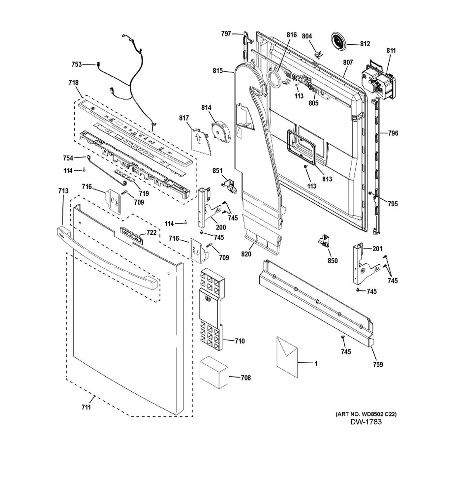 WG01F07569 Dishwasher UI Control, Configured - Image 5