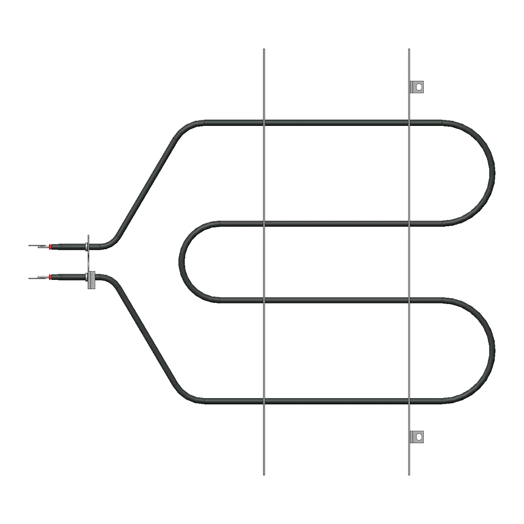 WG02F04465 Range Oven Broil Element 3410W (Upper Broil Element, Broil Heating Element, Top Element) - Image 3
