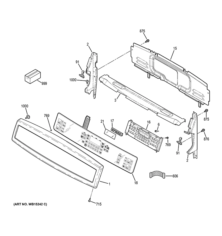 WG02F10035 Oven UI Control Assembly