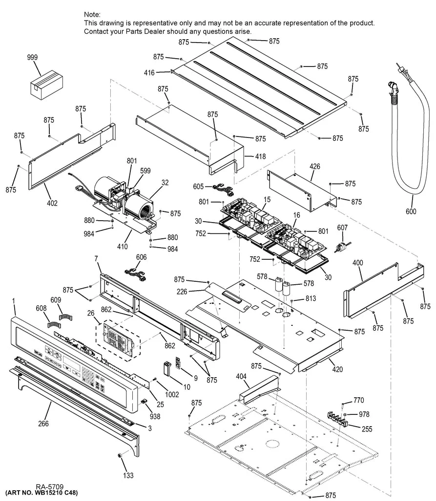 WG02F11379 Oven Cntrl Panel