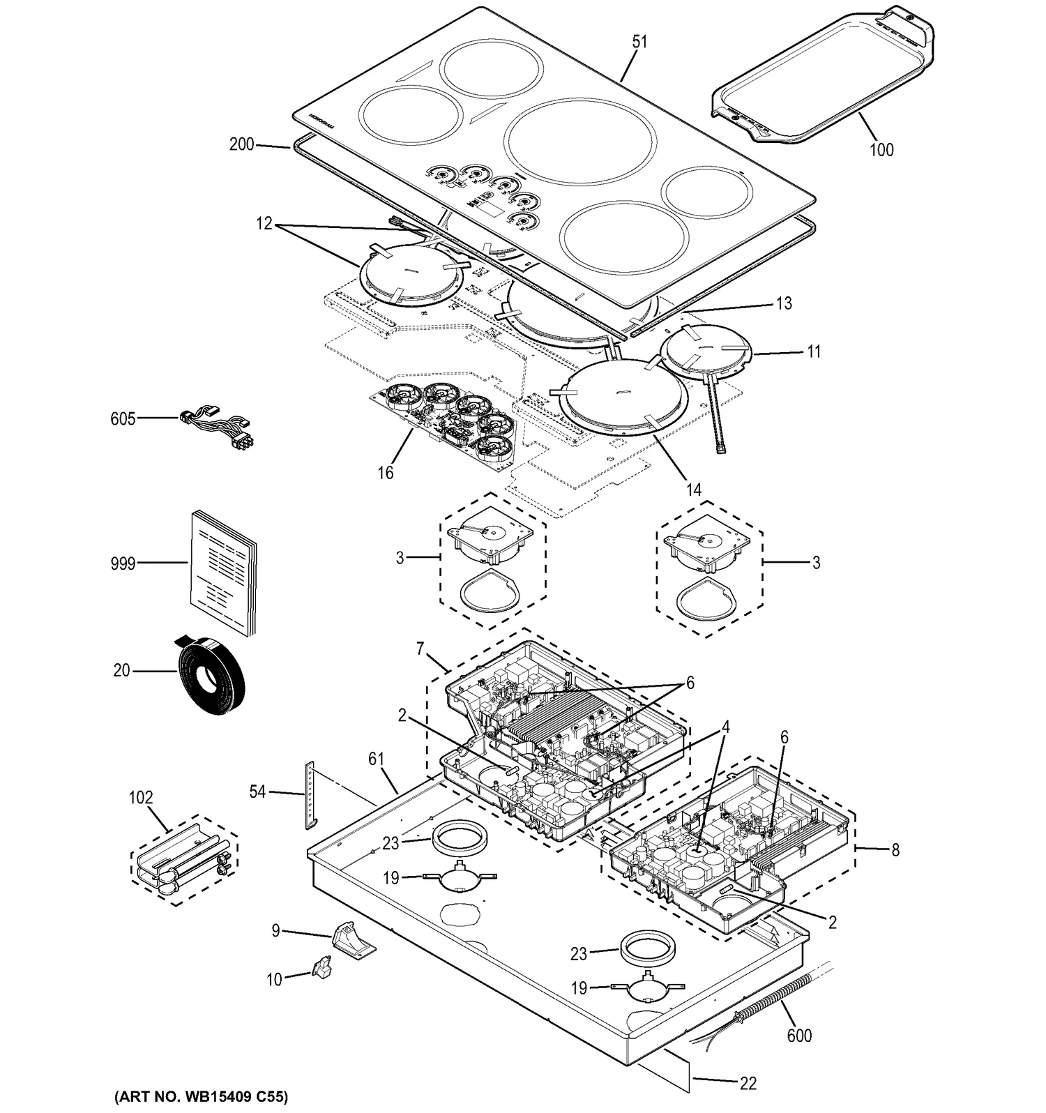 WG02F11859 Oven Display Board ASM