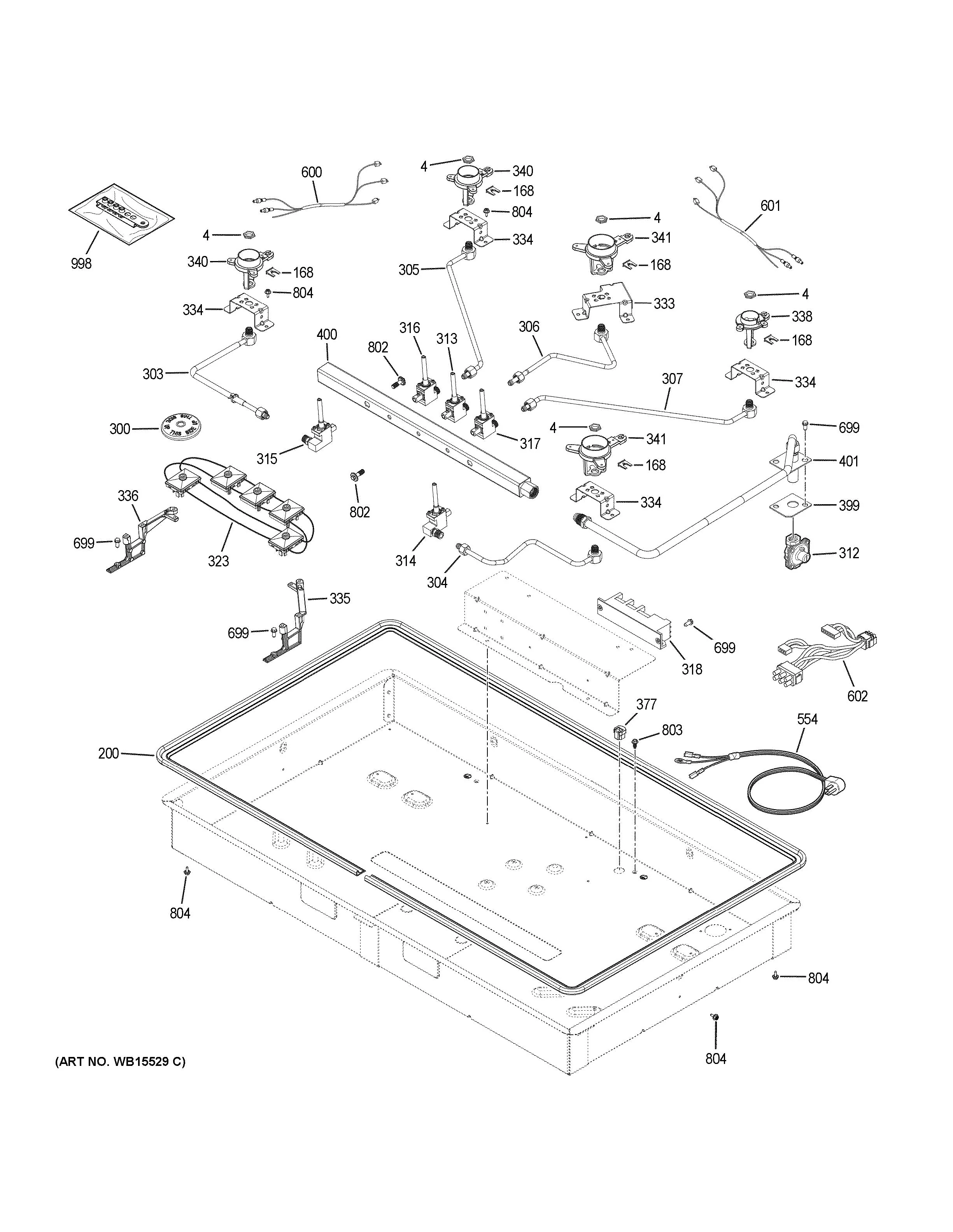 WG02F12897 Cooktop Gas Tube