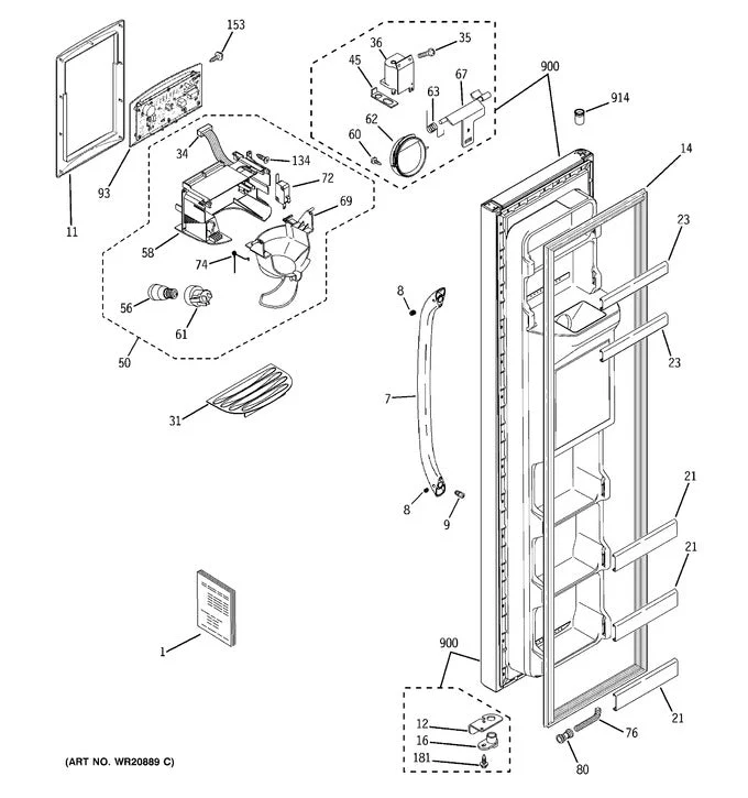 WG03A03944 Refrigerator Ice & Water Dispenser Light - Image 2