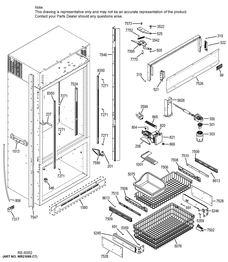 WG03F00014 Refrigerator Actuator Arm FF Door - Image 5