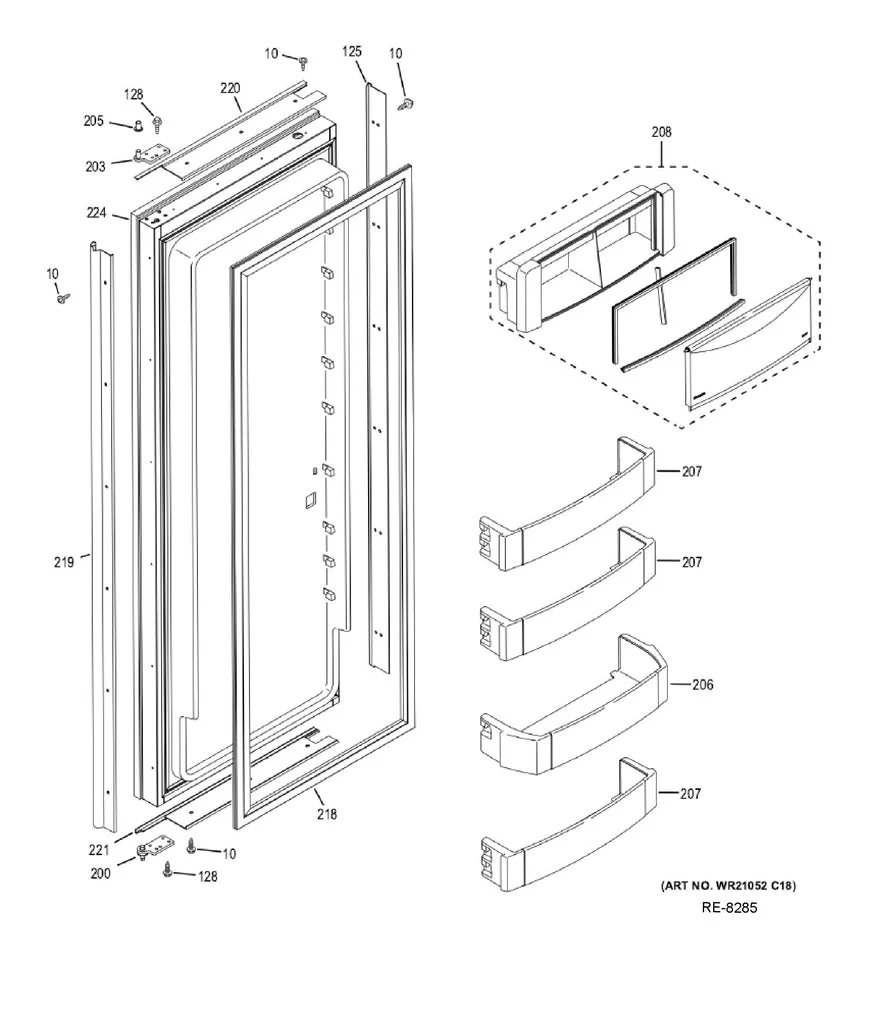 WG03F00939 Refrigerator Door Trim - Image 5