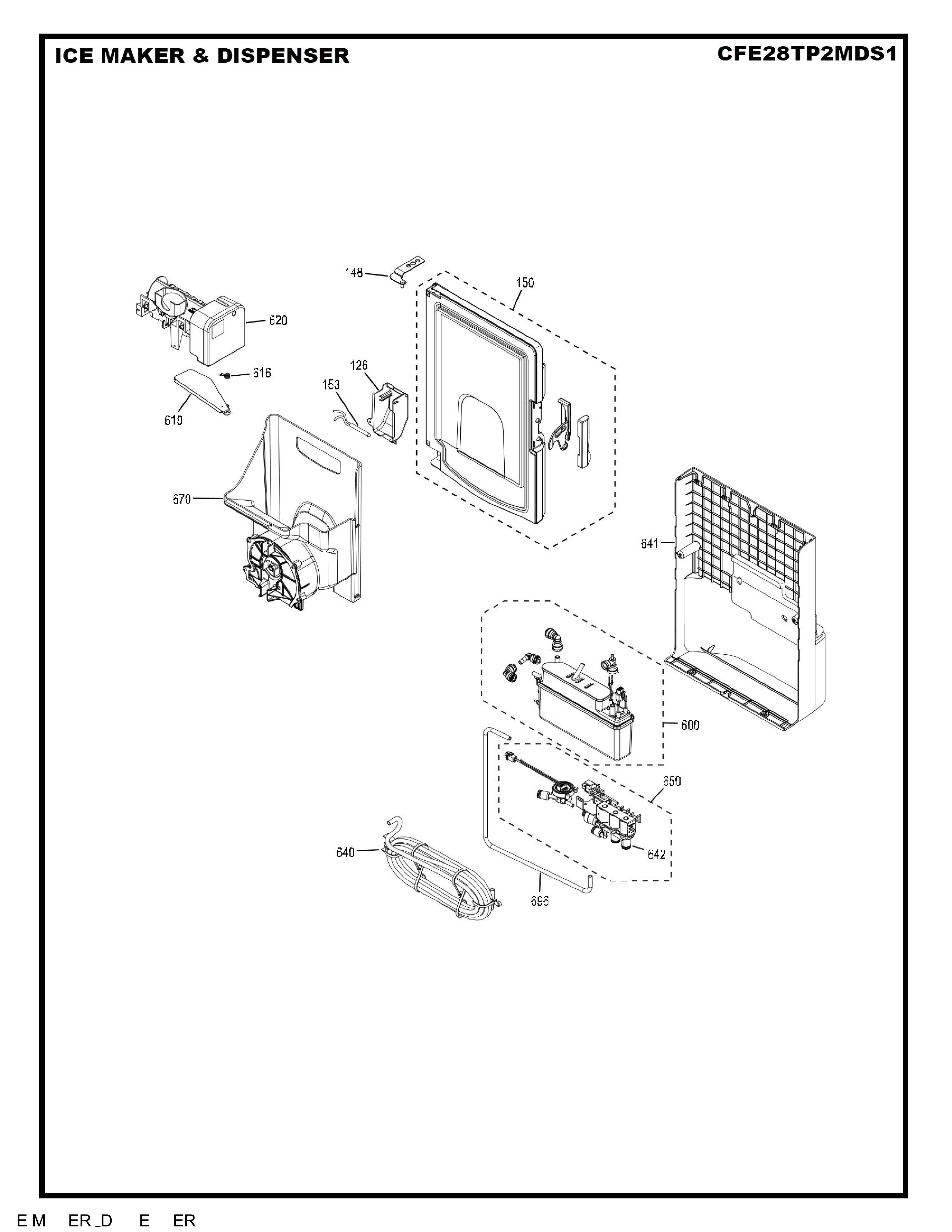 WG03F06036 Refrigerator Door Triple Water Valve - Image 2
