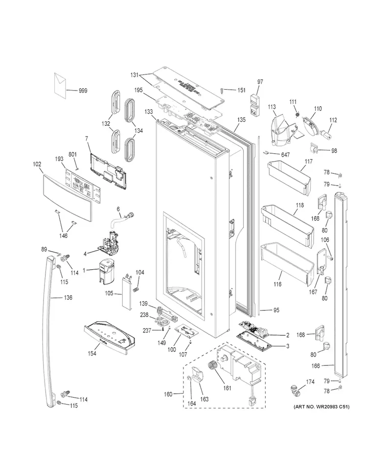WG03F06494 Fridge Bracket And Motor AS - Image 2
