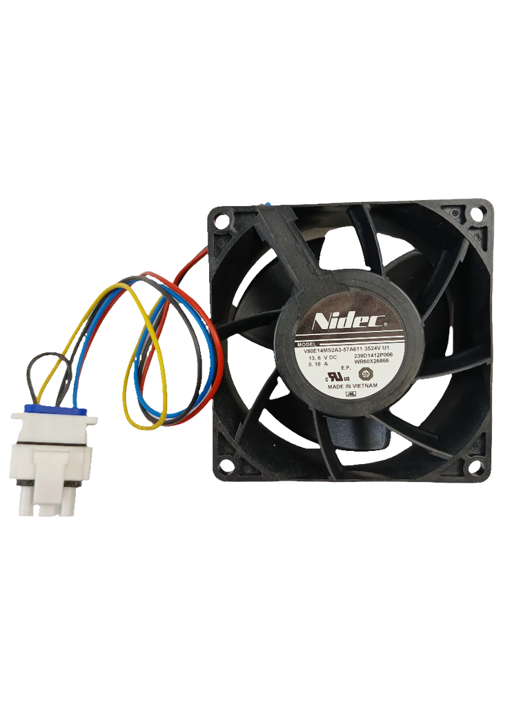 WG03F06676 Refrigerator Evaporator Fan (replaces V80E14MS2A3-57A611, WR60X26866)