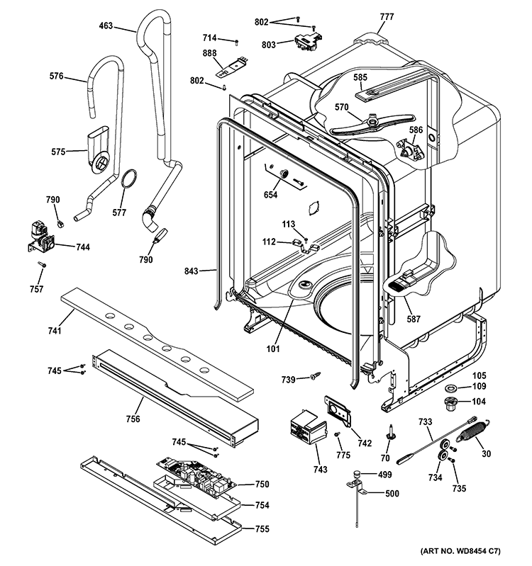 WG03F07128 Dishwasher Heating Element - Image 2
