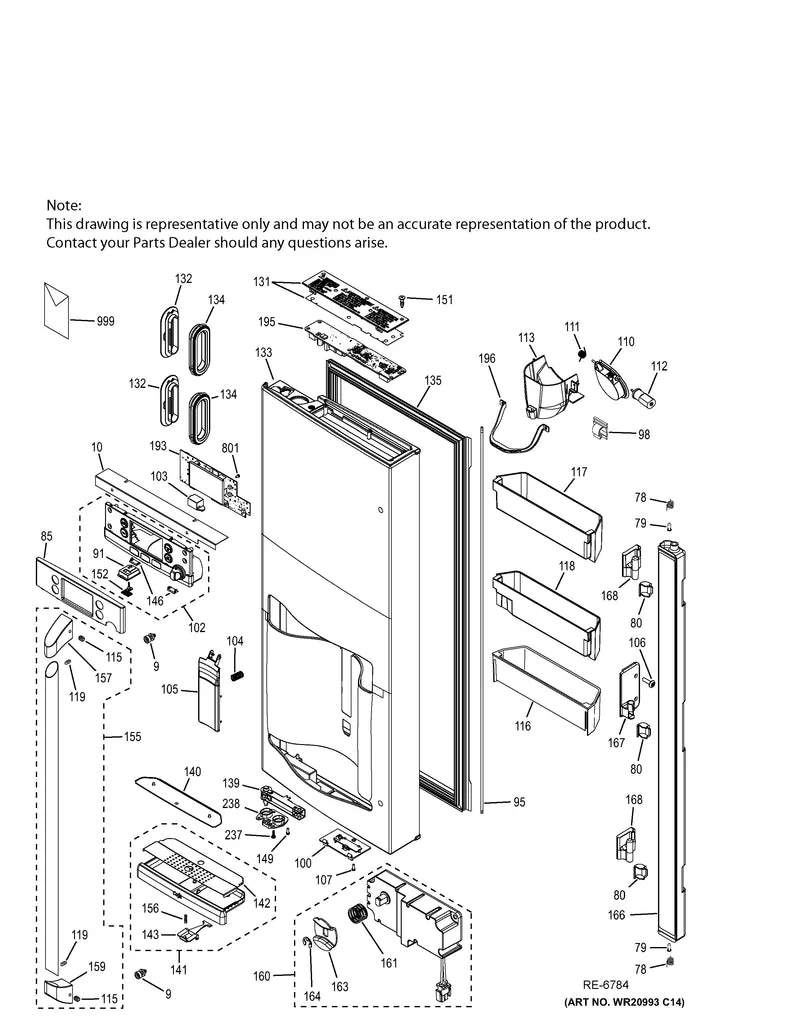 WG03L06603 Refrigerator Door Closure - Image 2
