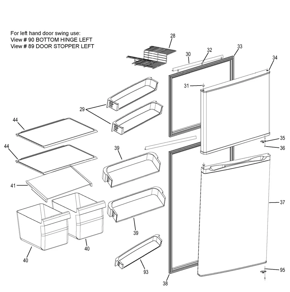 WG03L06759 Refrigerator Freezer Door Gasket, White - Image 5