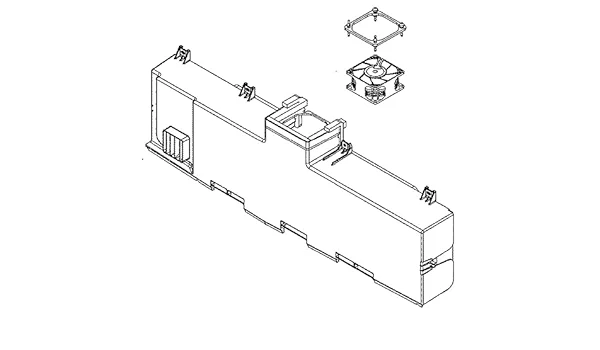 WG03L09516 Refrigerator Fresh Food Evaporator Cover with Deli Fan