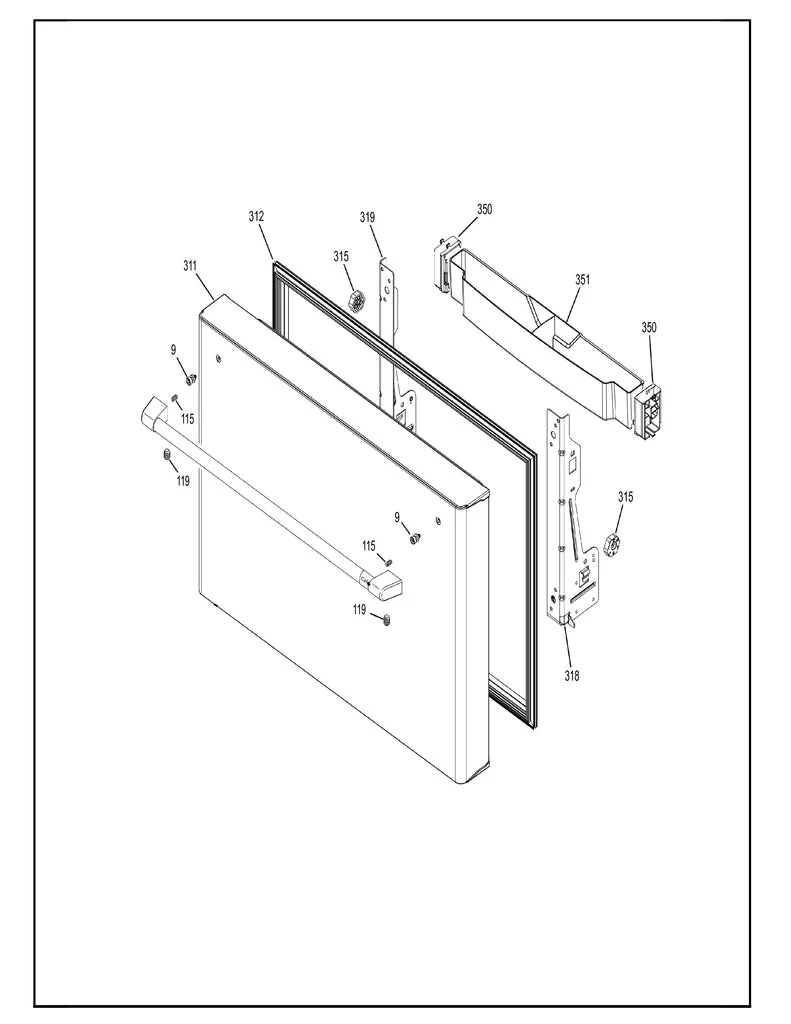 WG03L11297 Freezer Door Gasket Gray - Image 2