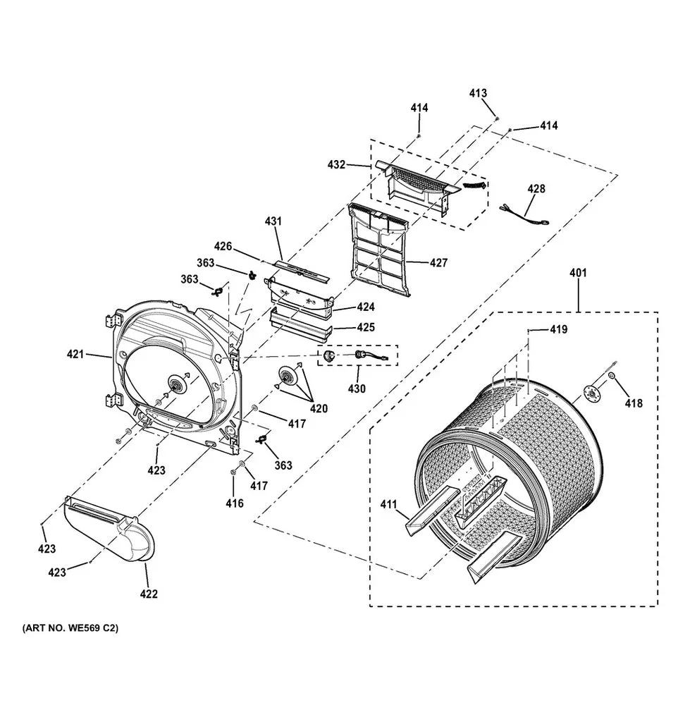 WG04A02519 Dryer Bearing Plastic