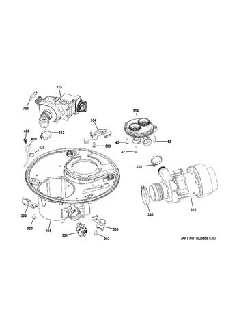 WG04A03618 Dishwasher Certified Refurbished Wash Pump - Image 6