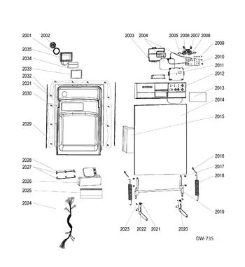 WG04F05477 Dishwasher Left Switch Breakwater