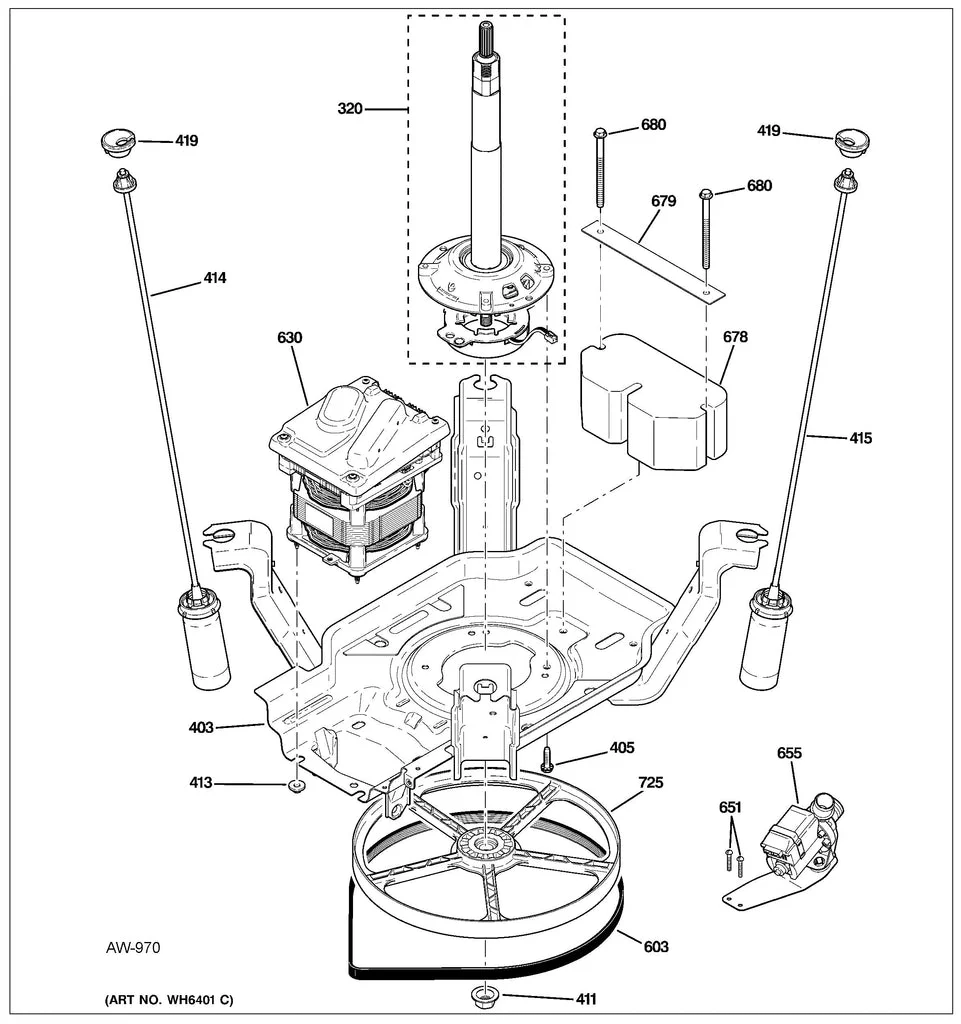 WG04F05512 Washer Certified Refurbished Motor With Inverter Board - Image 2