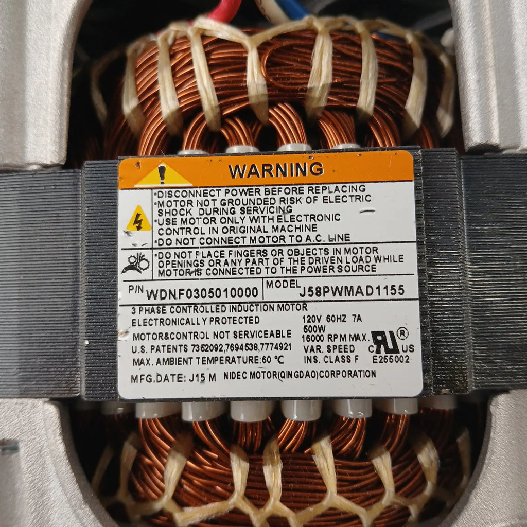 WG04F09450 Washer Front Load Motor (replaces J58PWMAD1155) - Image 5