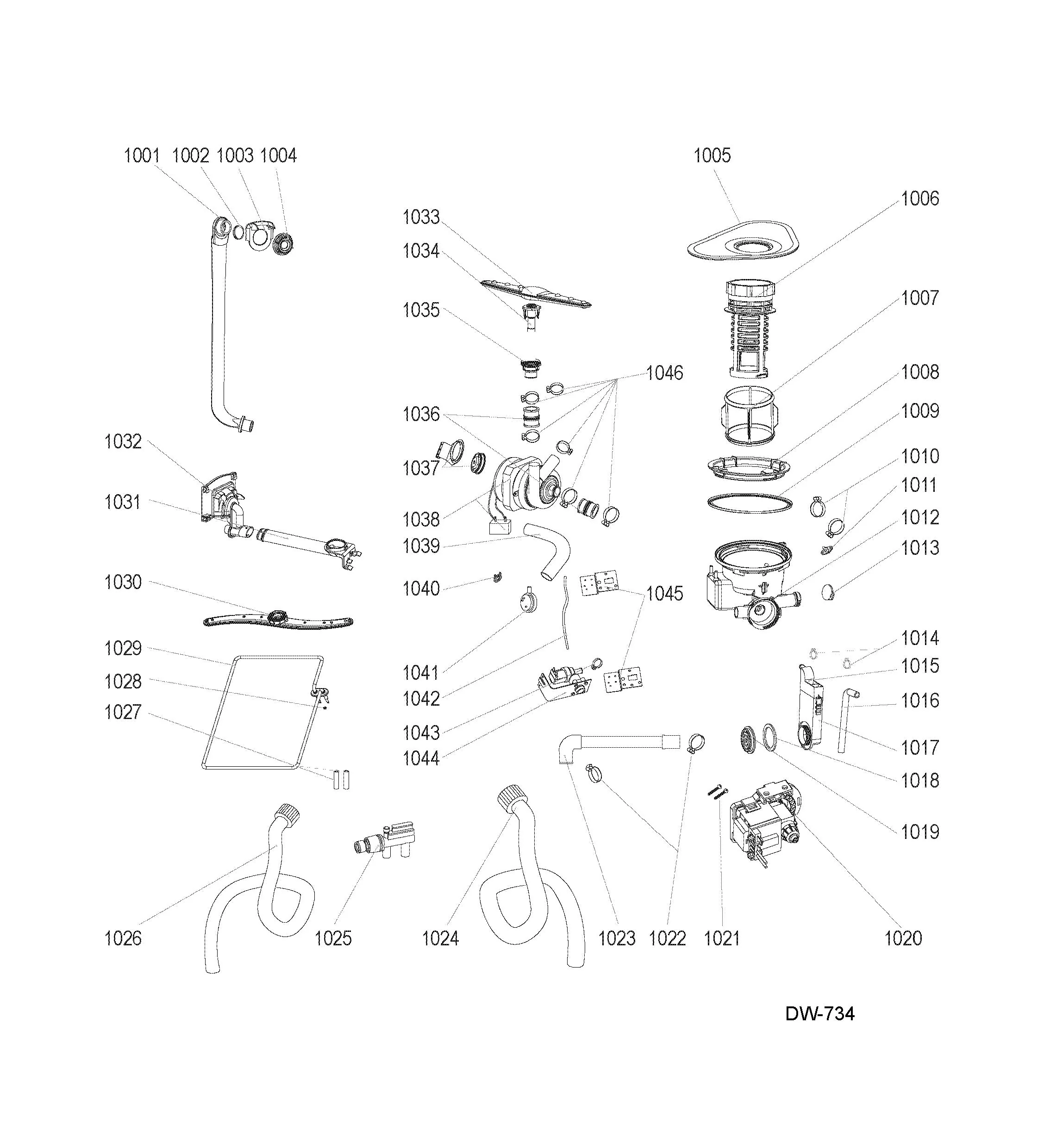 WG04F09995 Dishwasher Drain Hose