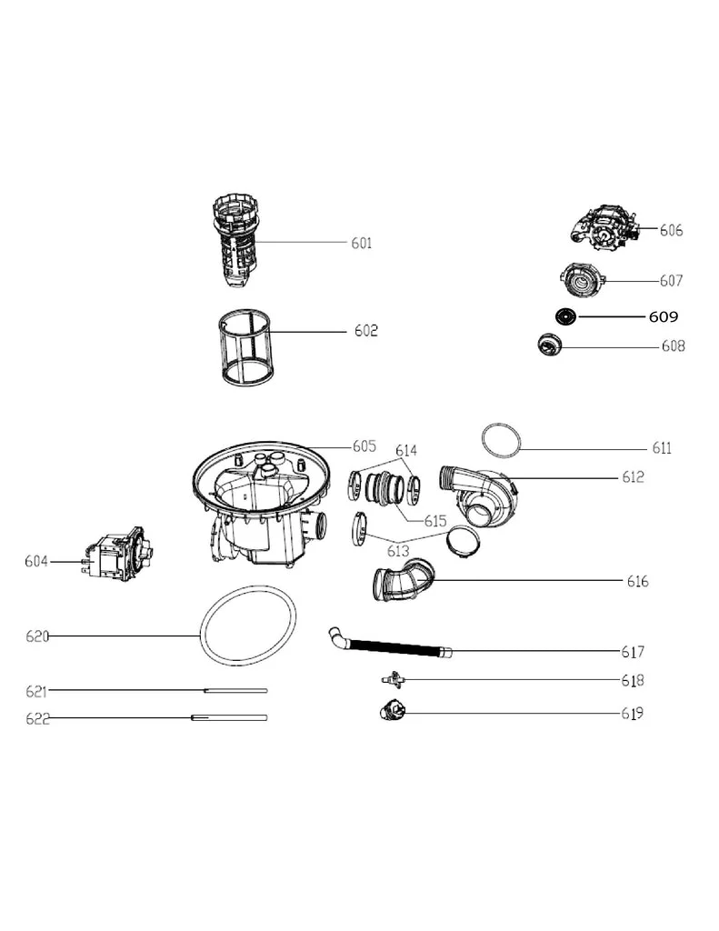WG04F11253 Dishwasher Under Pump Body (replaces 11002012005294) - Image 5