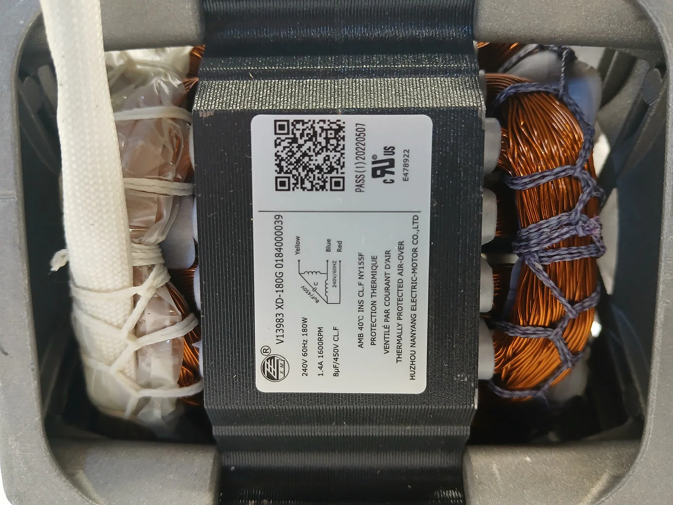 GE Dryer Motor WG04F11703 (Replaces 0184000039) - Image 5